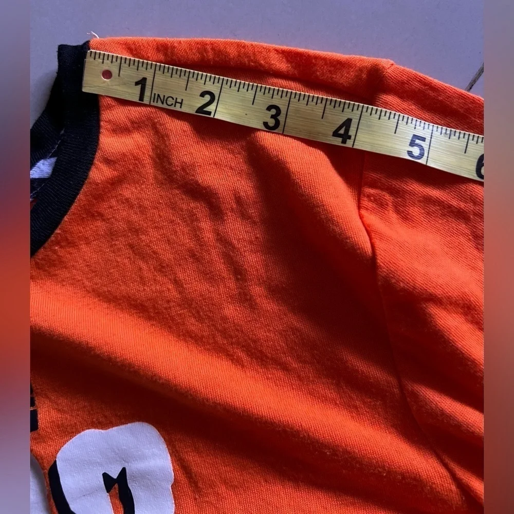 The Boo Crew Halloween Child Pajama Top XL/XG (14/16) Orange and black
